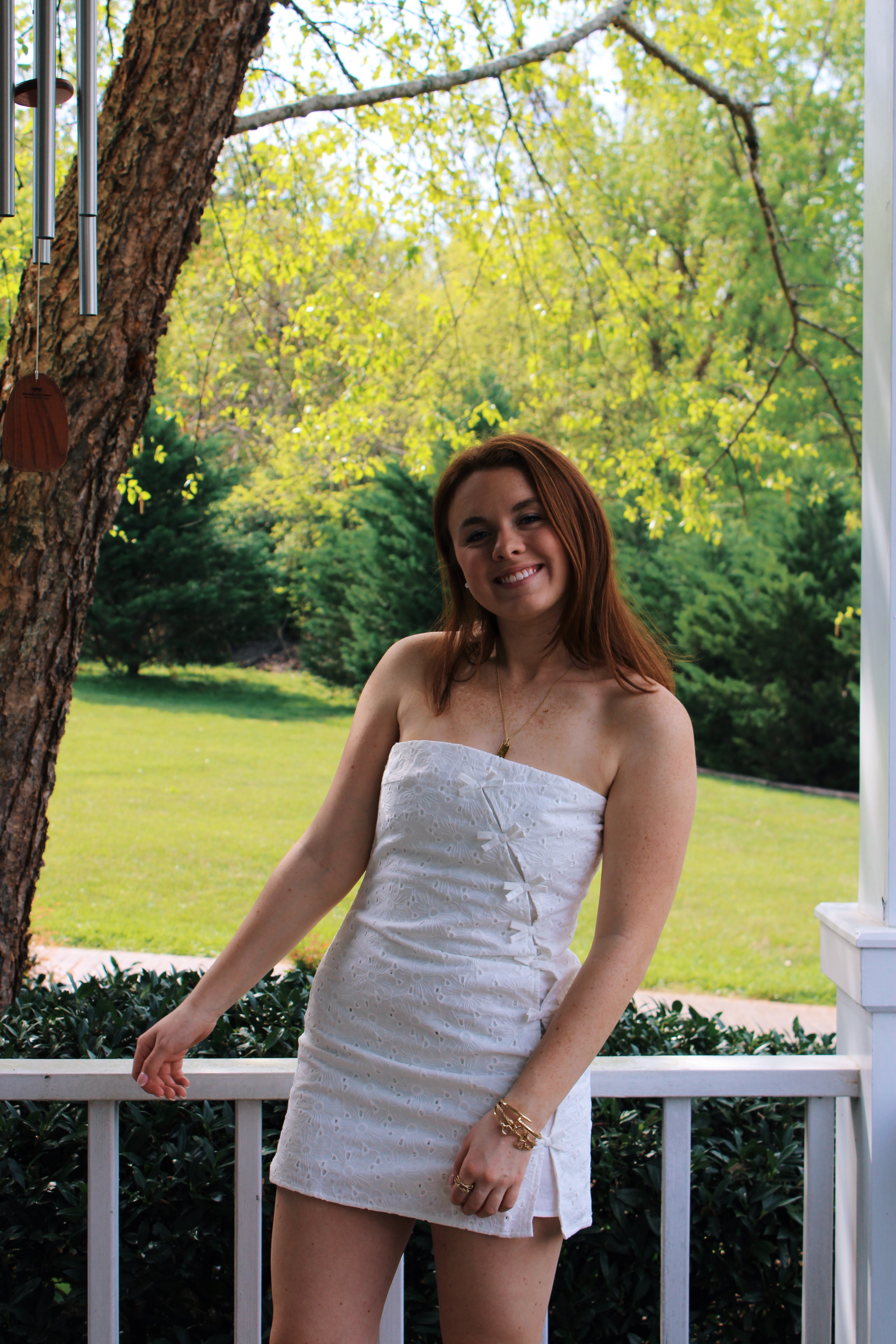 Strapless Bow Detail Mini Dress