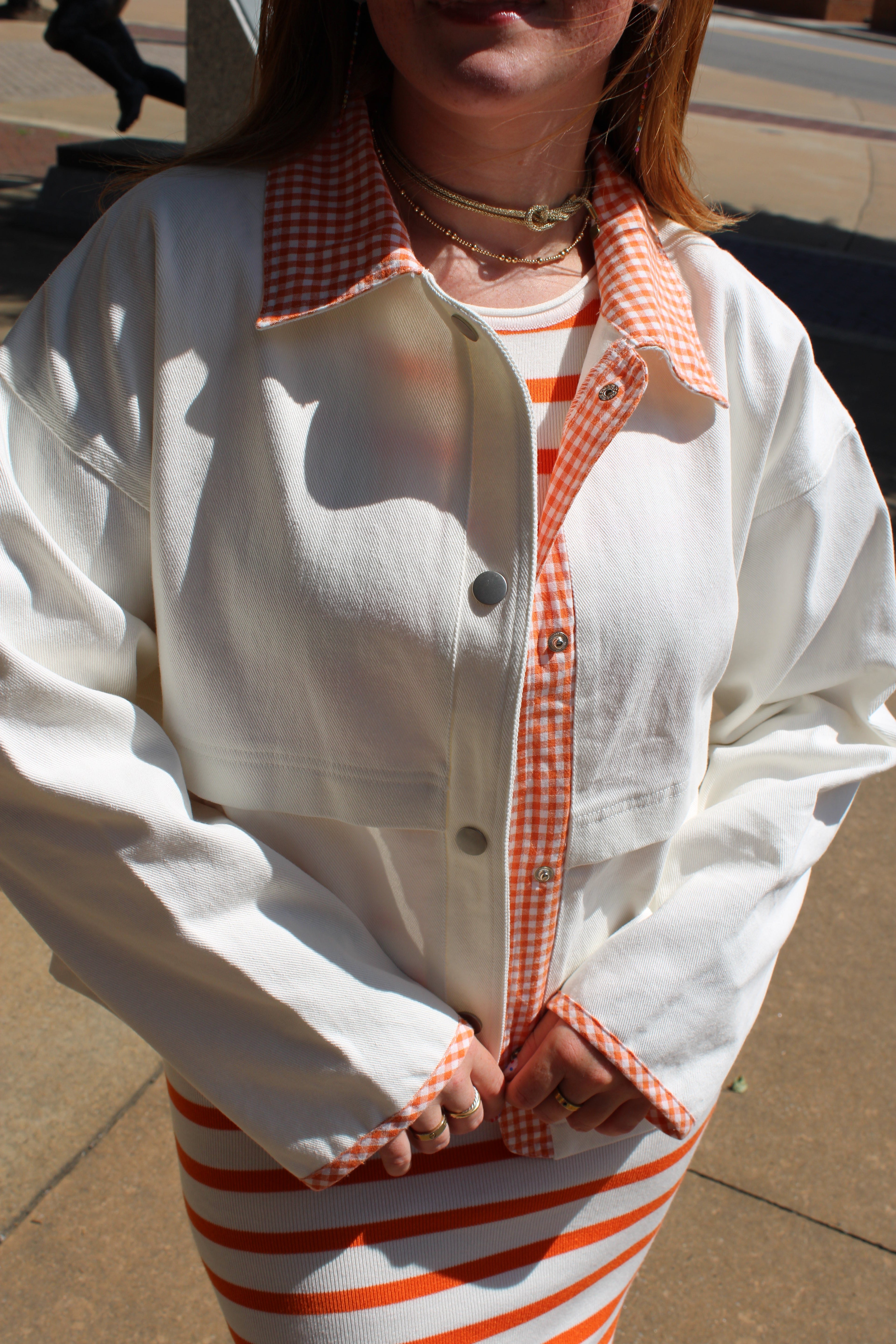 Avery Checkered Jean Jacket