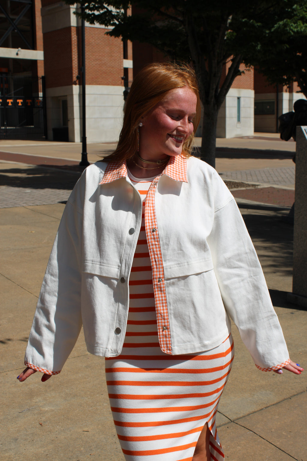 Avery Checkered Jean Jacket