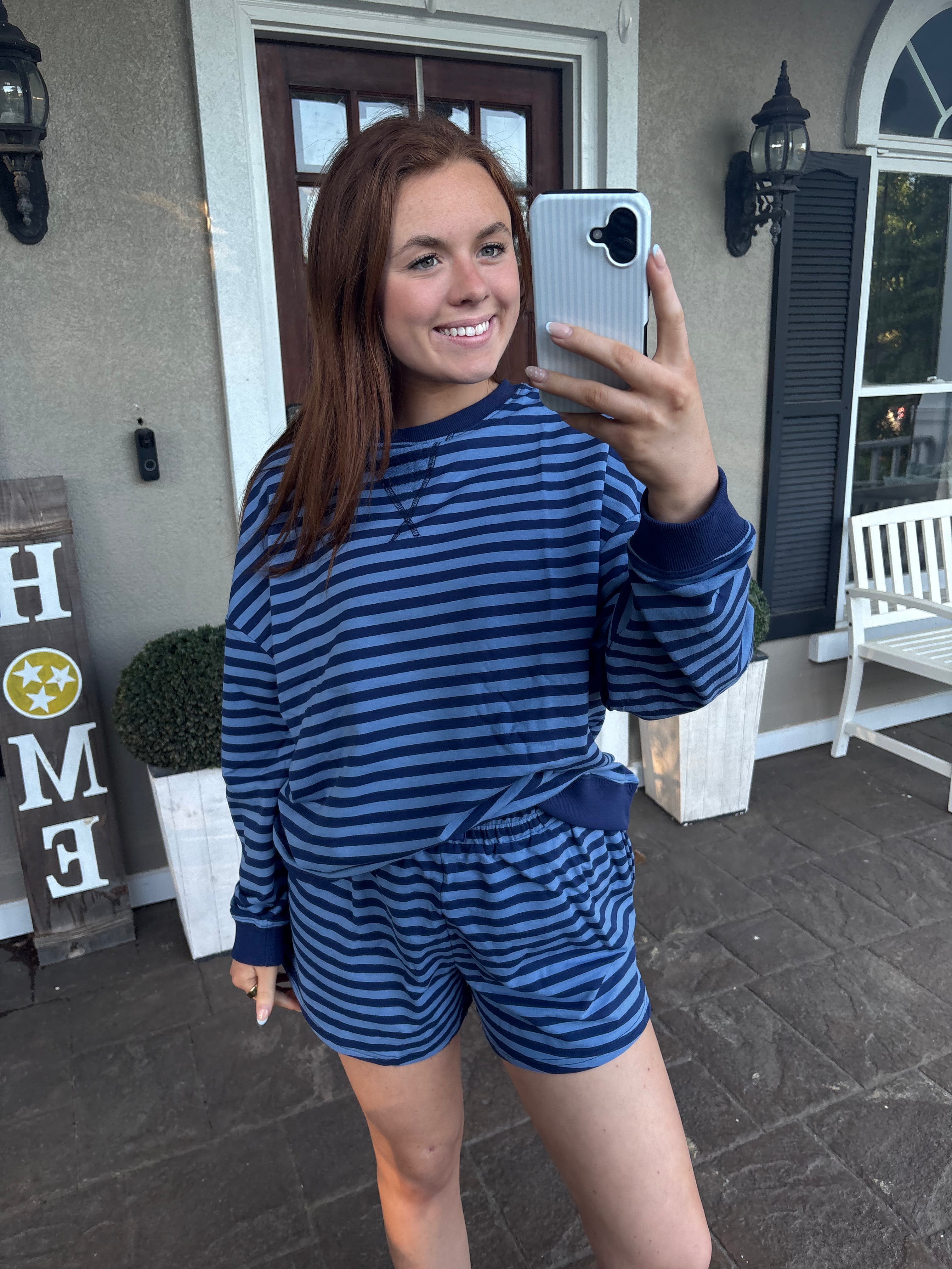 Blue Stripe Comfy Set