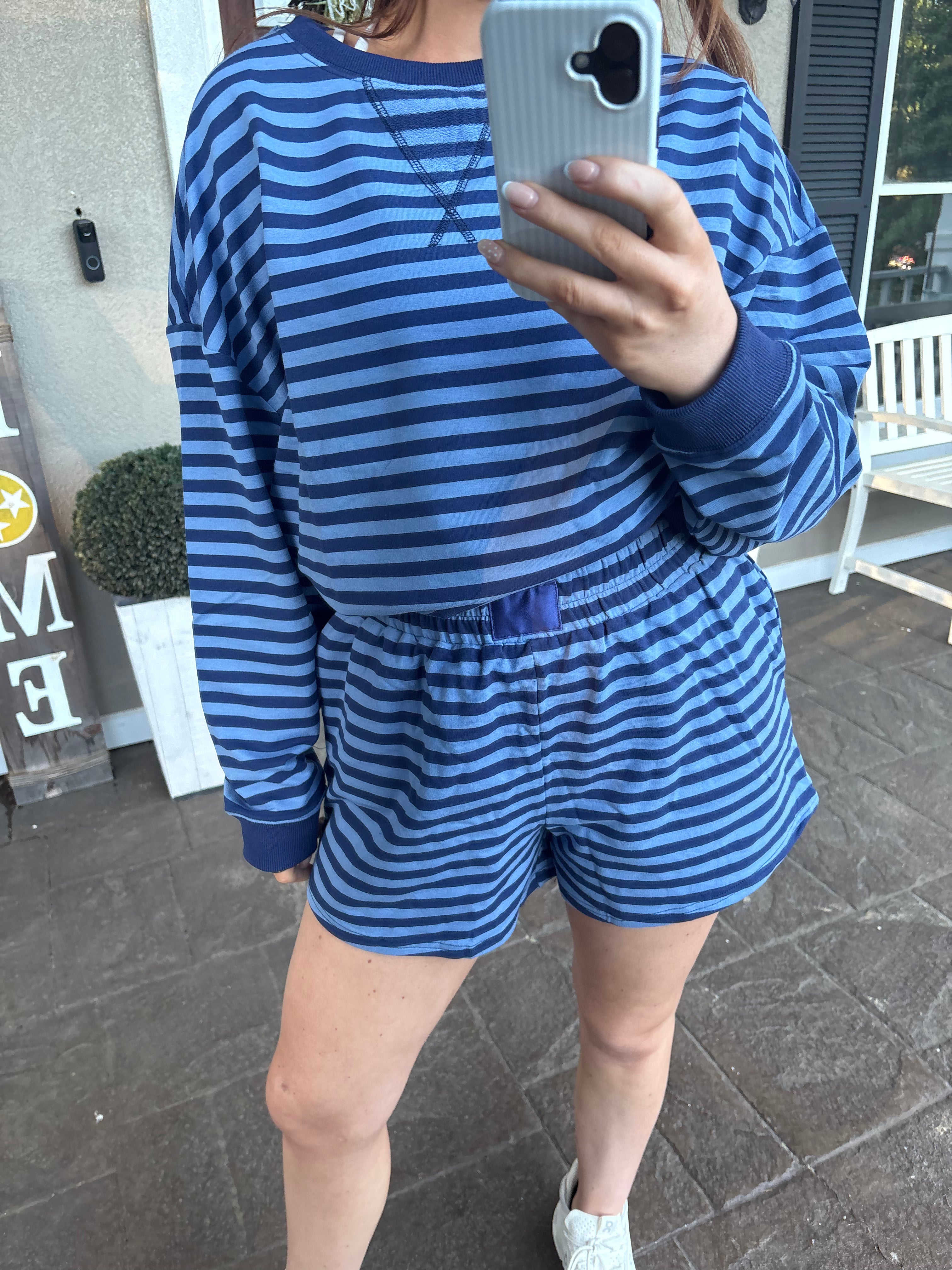 Blue Stripe Comfy Set